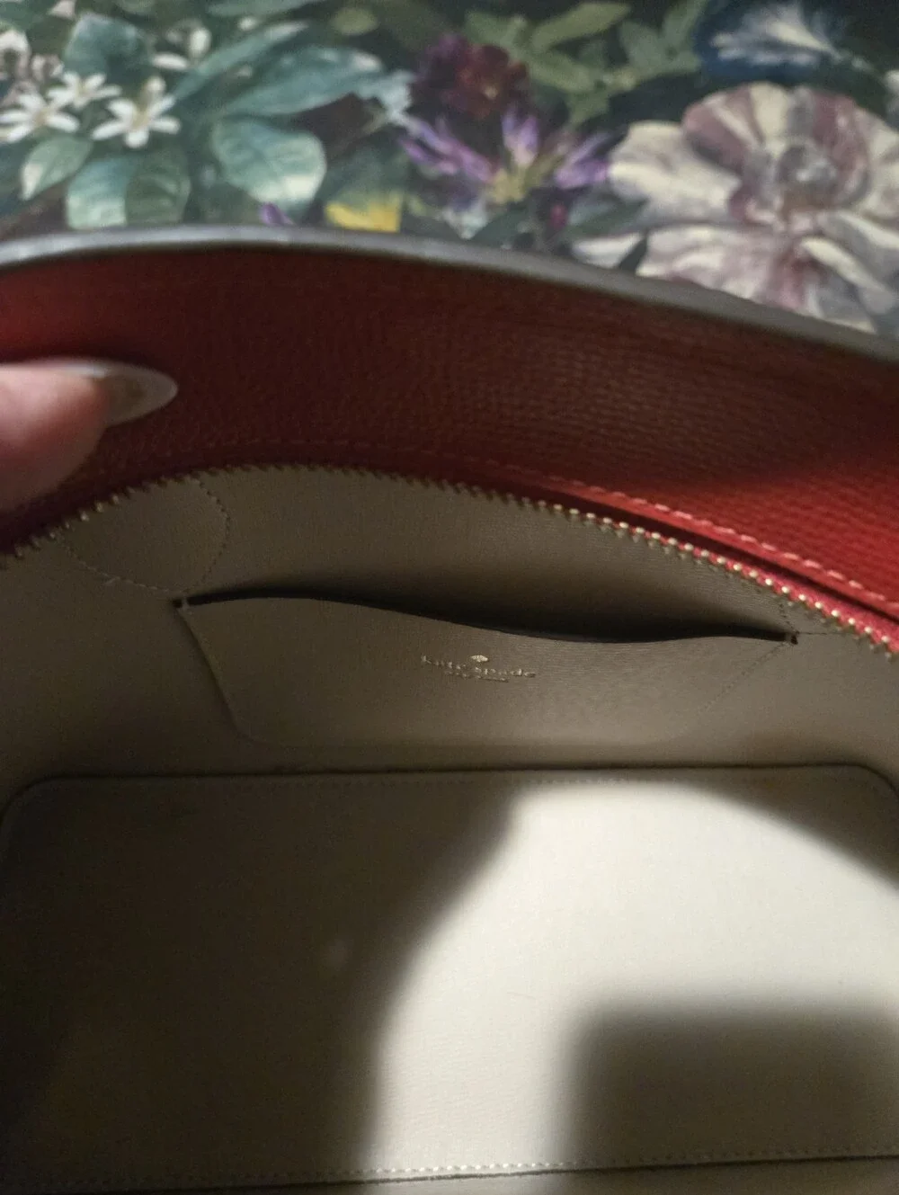 kate spade red pebbled leather satchel